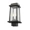 Z-Lite Millworks 2 Light Outdoor Post Mount Fixture, Black & Clear Beveled 574PHMS-BK - alternate 4